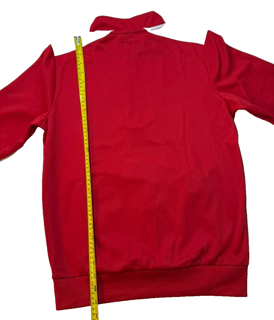 Kappa Red White 1/4 Zip Track Top Sweatshirt S Men's Logo Sleeve