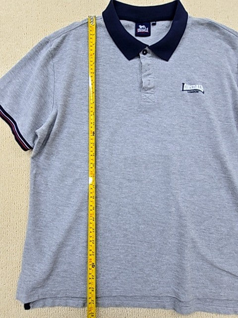 Lonsdale Men's XXL Light Blue Cotton Polo Shirt Short Sleeve