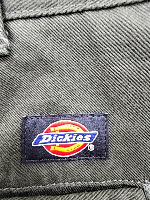 Dickies Slim Fit Olive Green Work Pants 30x32 Stretch Twill