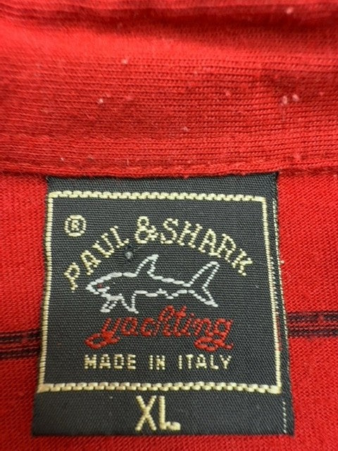 Hawaii 8 Sharry Men Red Striped Polo Shirt XL 100% Cotton Embroidered Logo