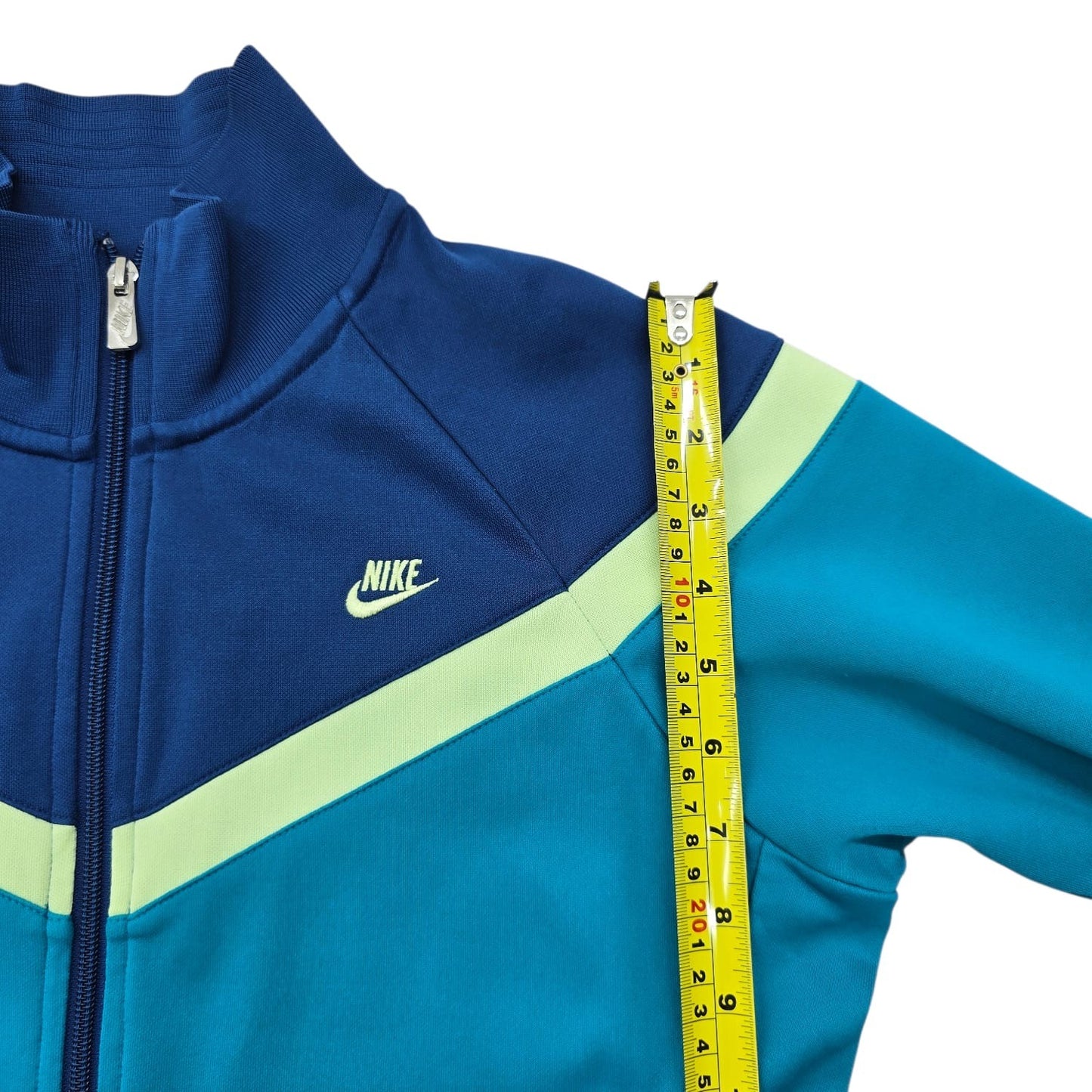 Nike Girls Color-Block Track Jacket Blue/Teal/Lime Size L