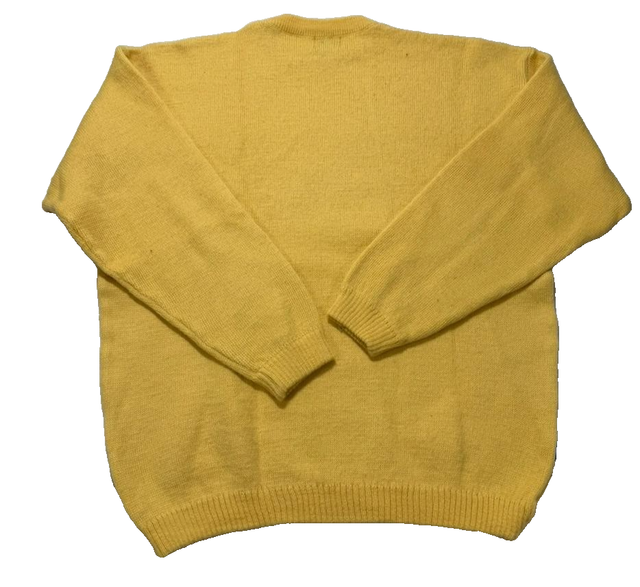 Quechua Yellow Crewneck Knit Sweater Men's Size XL