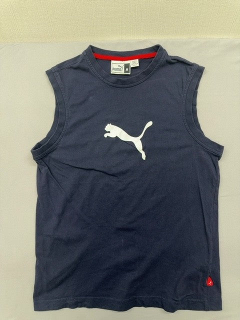 Puma Men's Navy Tank Top – Size M, Sleeveless, Crew Neck – Ref D9502