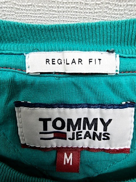 Tommy Jeans Women's Turquoise Graphic T-Shirt M Regular Cotton