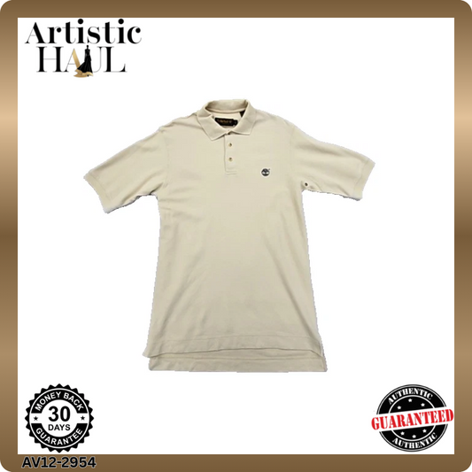 Timberland Men's Beige Weather Gear Polo Shirt XS Short Sleeve Cotton