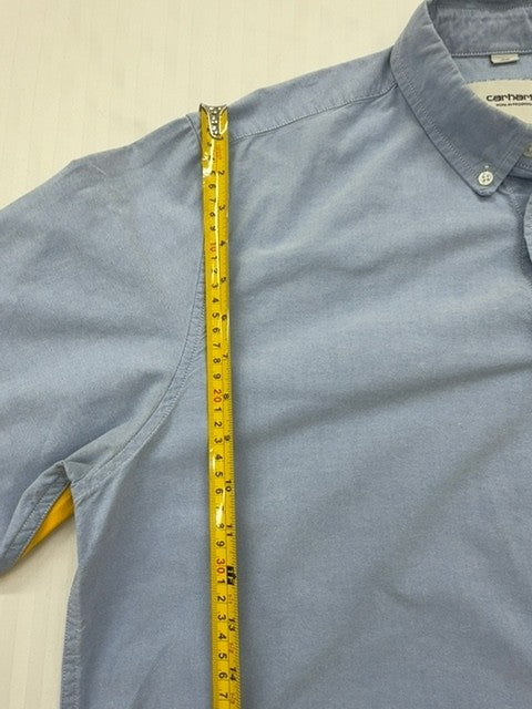 Carhartt Men's Light Blue Long Sleeve Button-Up Shirt XXL