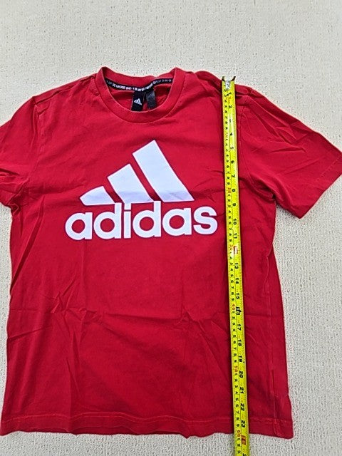 Adidas Men's Red Short Sleeve T-Shirt Size L Crewneck Sport Logo