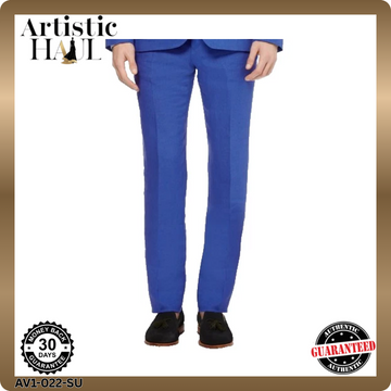 Paul Smith Blue Linen Blend Slim Fit Dress Pants Men's Formal Trousers Size 36