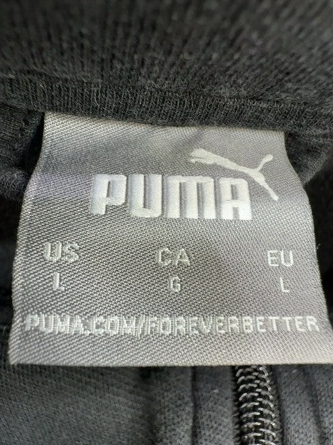 Puma Men's Black Gray Full Zip Track Jacket Size L