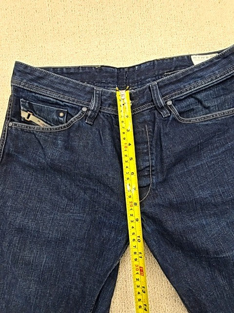 Diesel Dughan Straight Leg Jeans Men 28 Dark Blue 5 Pocket Button Fly