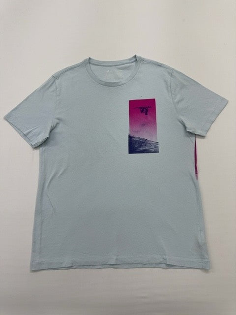 GAP Men Light Blue Surf Graphic Tee Size M 100% Cotton Crew Neck