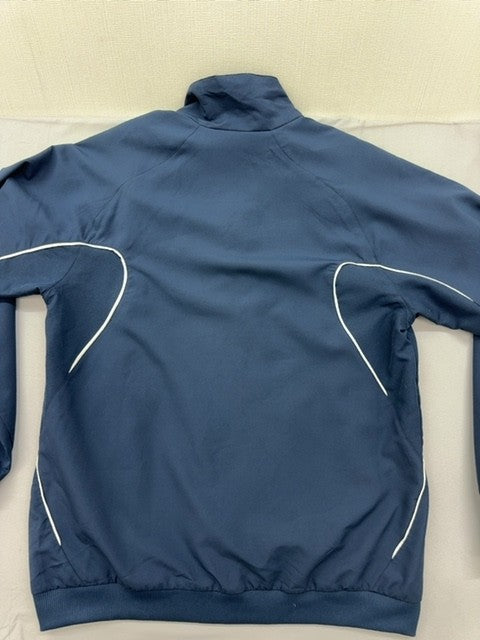 Reebok Men's Navy Track Jacket M Nylon Mesh Lining Zip Pockets