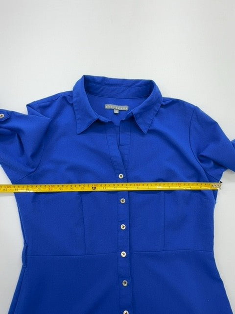 Sharagano Women's Royal Blue Shirt Dress Size 10