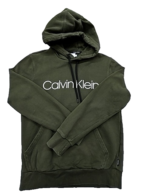 Calvin Klein Unisex Green Hoodie – Size XS, Pullover