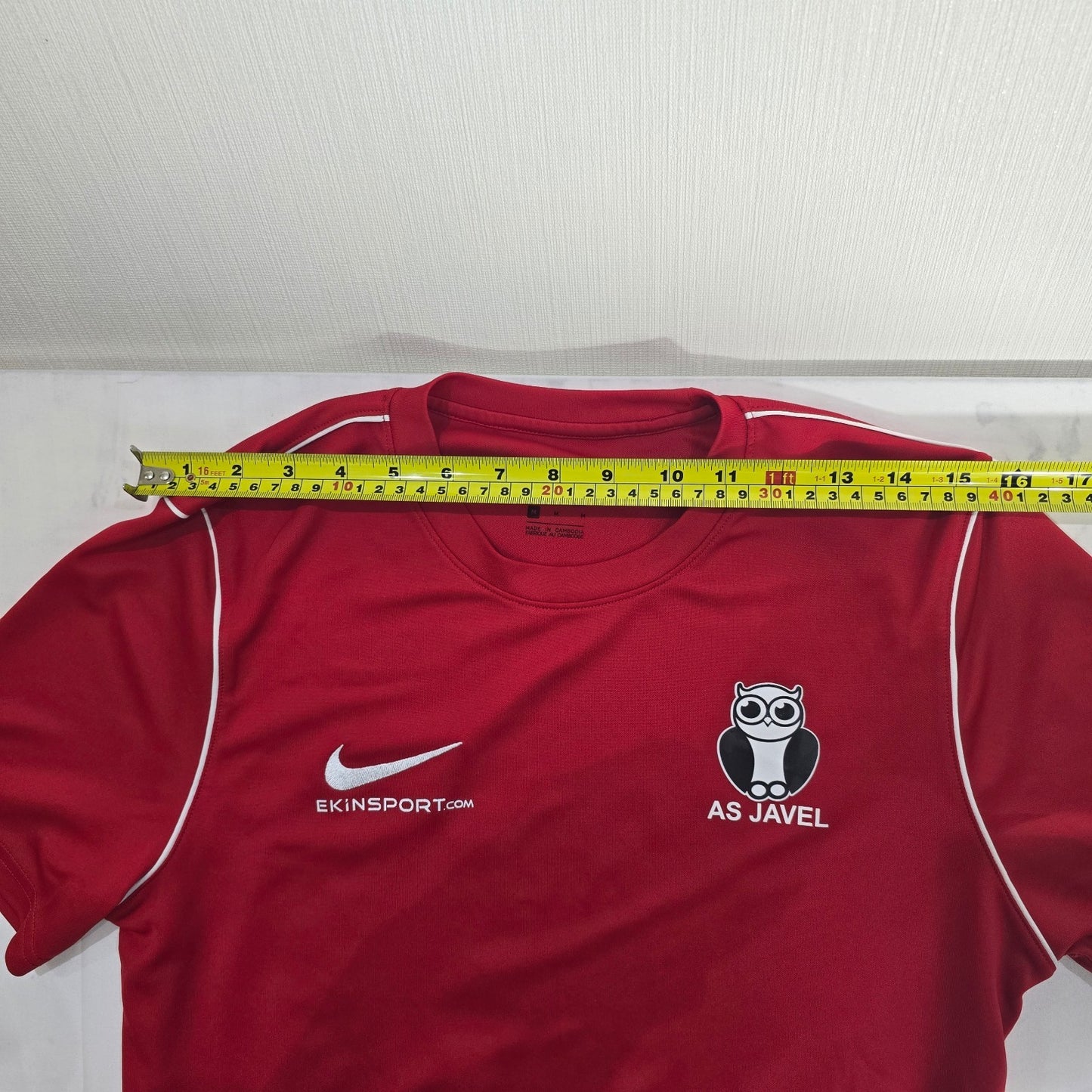 Nike Dri-FIT Men's Medium Red Football Jersey AS JAVEL Soccer Shirt