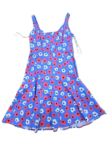 Anne Klein Blue Floral Fit & Flare Mini Dress Size 10