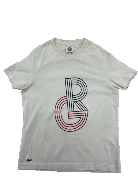 Lacoste Roland Garros White Men's Cotton T-Shirt Ultra Dry NWT