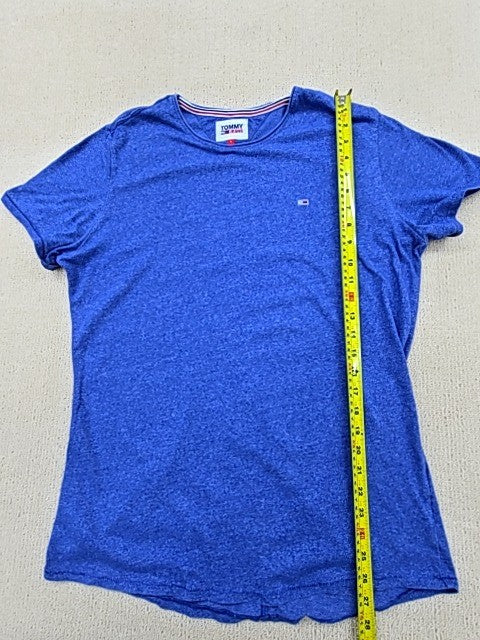 Tommy Jeans Men's Slim Fit Blue Logo T-Shirt L Jersey