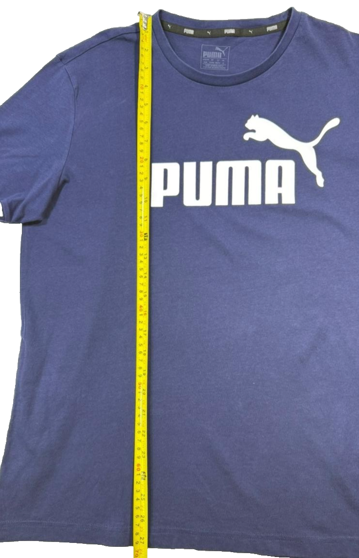 Puma Men's Essentials No. 1 Logo T-Shirt In Blue - Size M