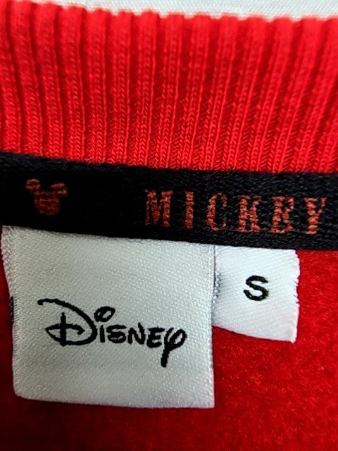 Disney Mickey Mouse Red Christmas Crewneck Sweater S Snowflakes