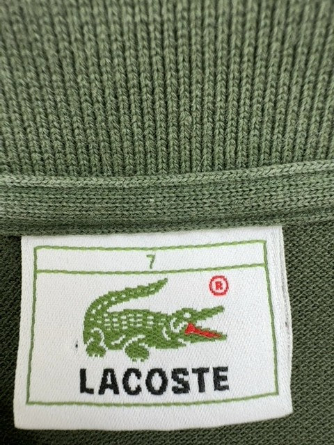 Lacoste Men's Green Polo Shirt Size 7 Classic Fit