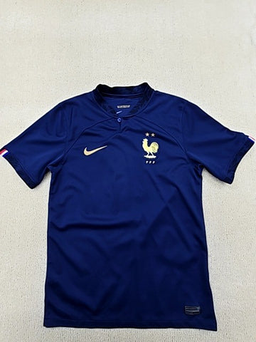Nike Men's Navy France Soccer Jersey S Dri-FIT Short Sleeve