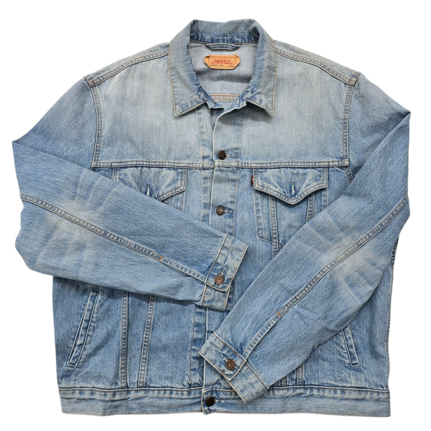 Levi's Men's Light Wash Trucker Jacket Size XXL Vintage