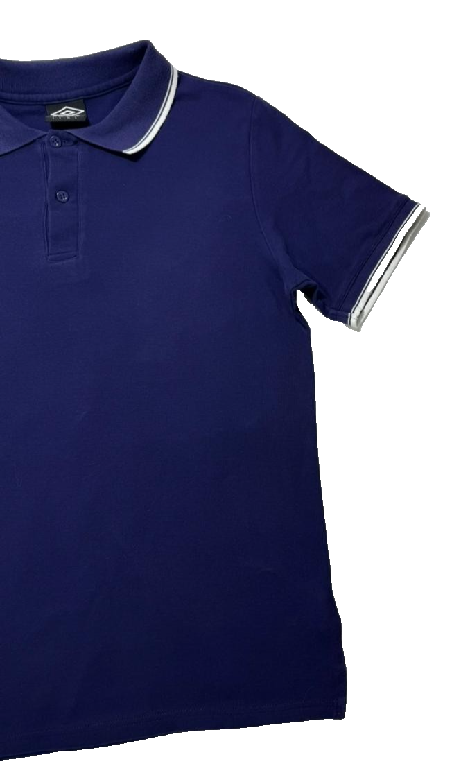 Umbro Men's Blue Short Sleeve Polo Shirt - Size L