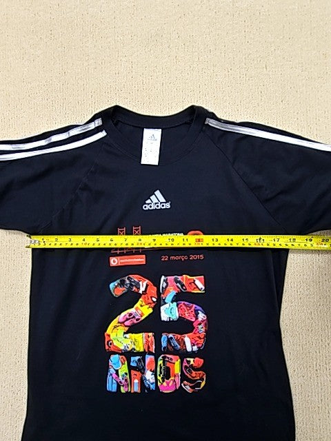Adidas Men's Black Lisboa Marathon T-Shirt Size M 2010 3 Stripes