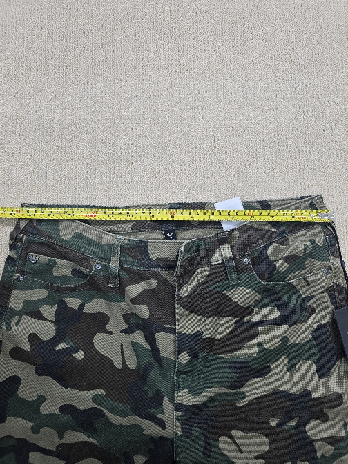 True Religion Jennie Curvy Camo Super Skinny Sz 31 NWT