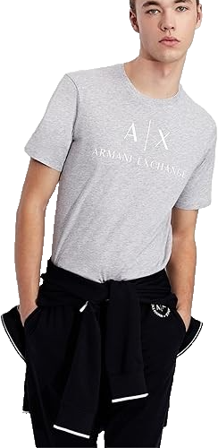 Armani Exchange Men's Logo Crew Neck Short Sleeve Jersey T-shirt | SIZE : XL