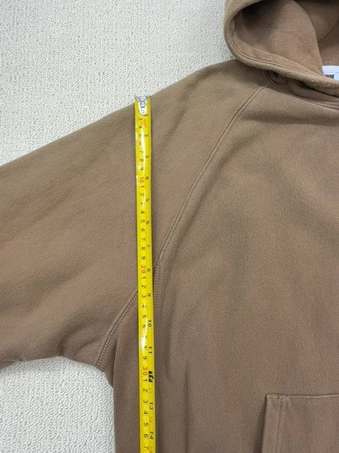 Lacoste Unisex Beige LIVE Fleece Hoodie Sweatshirt XL Loose Fit