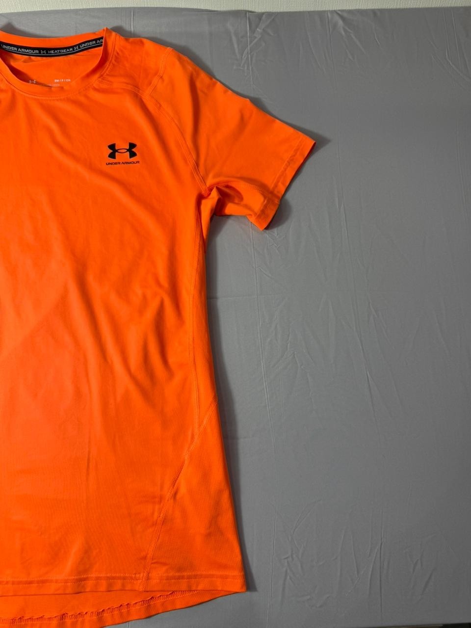 Under Armour Men's Orange HeatGear Fitted T-Shirt Short Sleeve Size S