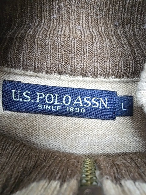 U.S. Polo Assn. Men Brown Polo Shirt size L product image 4