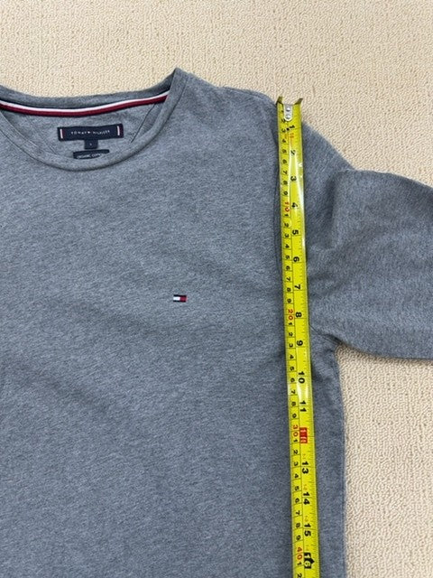 Tommy Hilfiger Men's Grey Long Sleeve T-Shirt Size S Organic Cotton