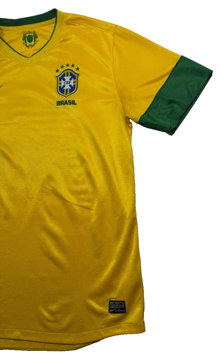 Nike Brazil National Team Soccer Jersey Yellow Green Men's Size L