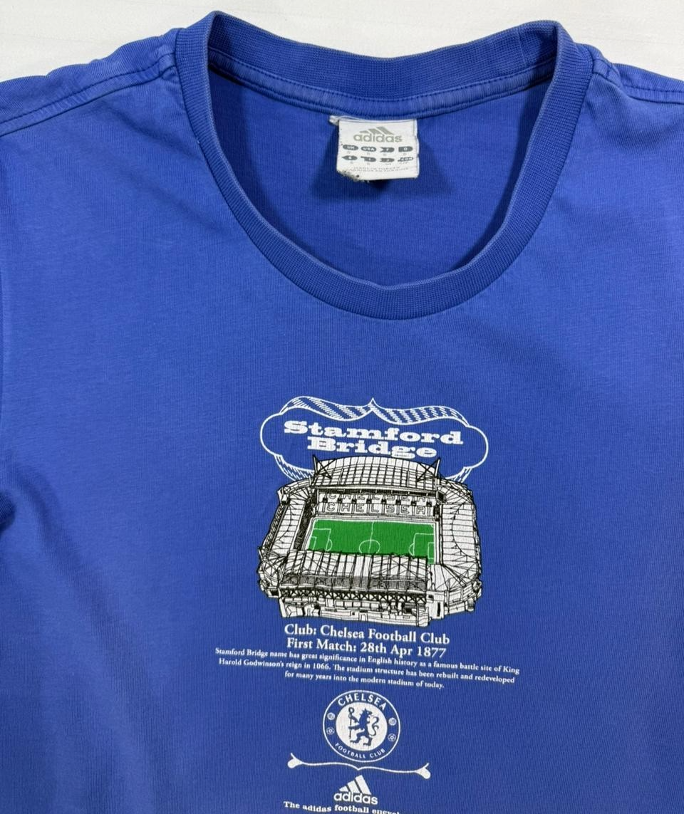 Adidas Chelsea Football Club T-Shirt Featuring A Graphic Of Stamford Bridge - S