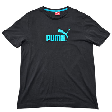 PUMA Men's Black Cat Logo Crew Neck T-Shirt Size L