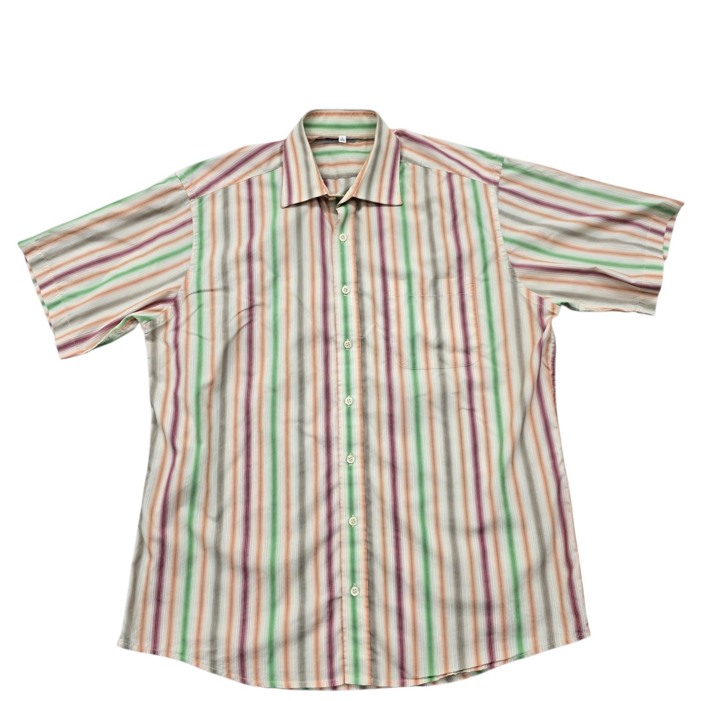 Angelo Litrico Multi-Color Striped Short Sleeve Shirt 41/42