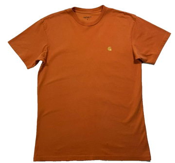 Mens Carhartt Wip Chase T-Shirt Tumeric/Gold Size S