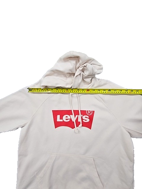Levi's Men's Beige Graphic Hoodie Size M Relaxed Fit