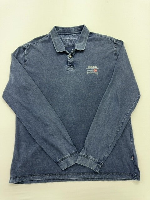 Napapijri Men Blue Polo Shirt size XL product image 1