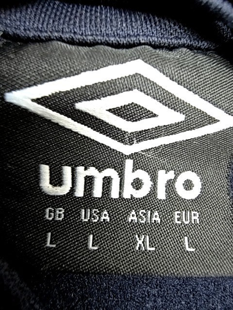 Umbro Men's Navy Soccer Jacket L Polyester Mock Neck Zipper