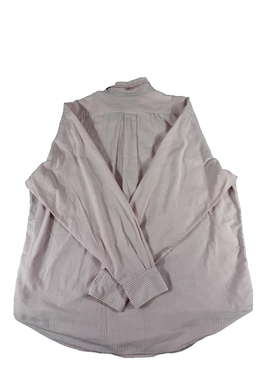 Ralph Lauren Boys 14 Pink White Striped Button Down Shirt Long Sleeve