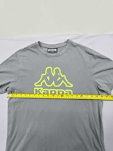 Kappa Men's Grey Cotton Short Sleeve T-Shirt Size L Regular