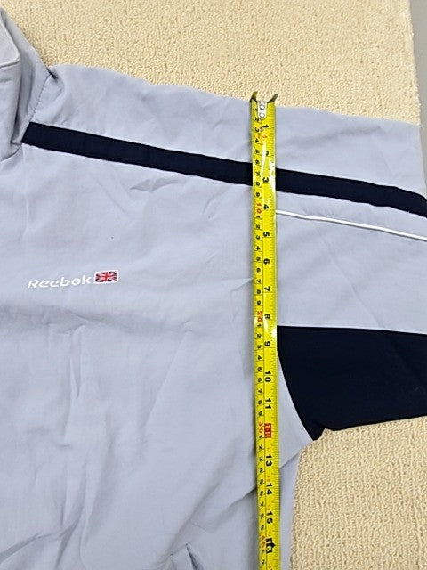 Reebok Men's Grey Track Jacket Size M Full Zip Union Jack
