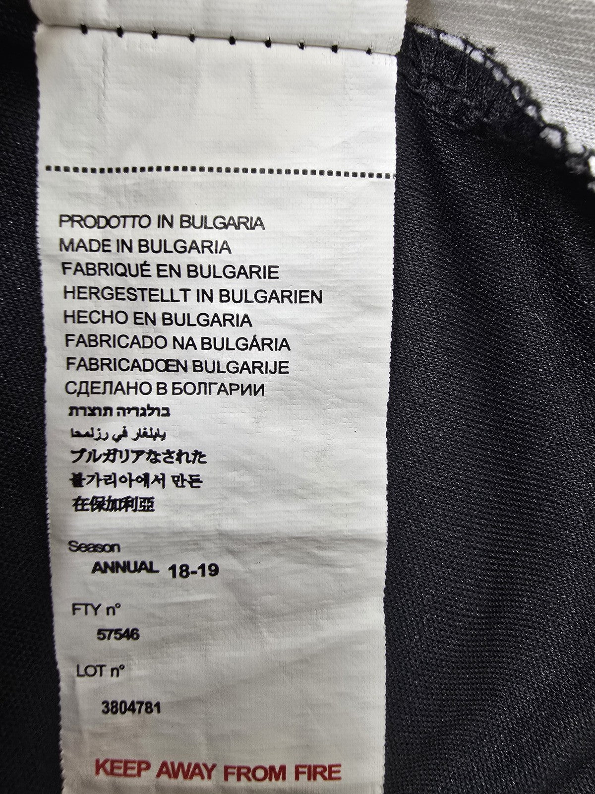 Kappa Esperanza Soccer Jersey #12 Black L Vintage 2018 Bulgaria