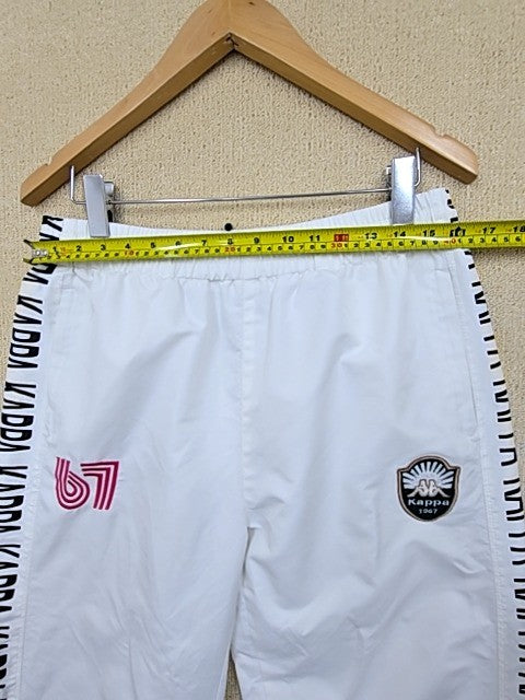 Kappa Unisex White Track Pants XL 100% Polyester Logo