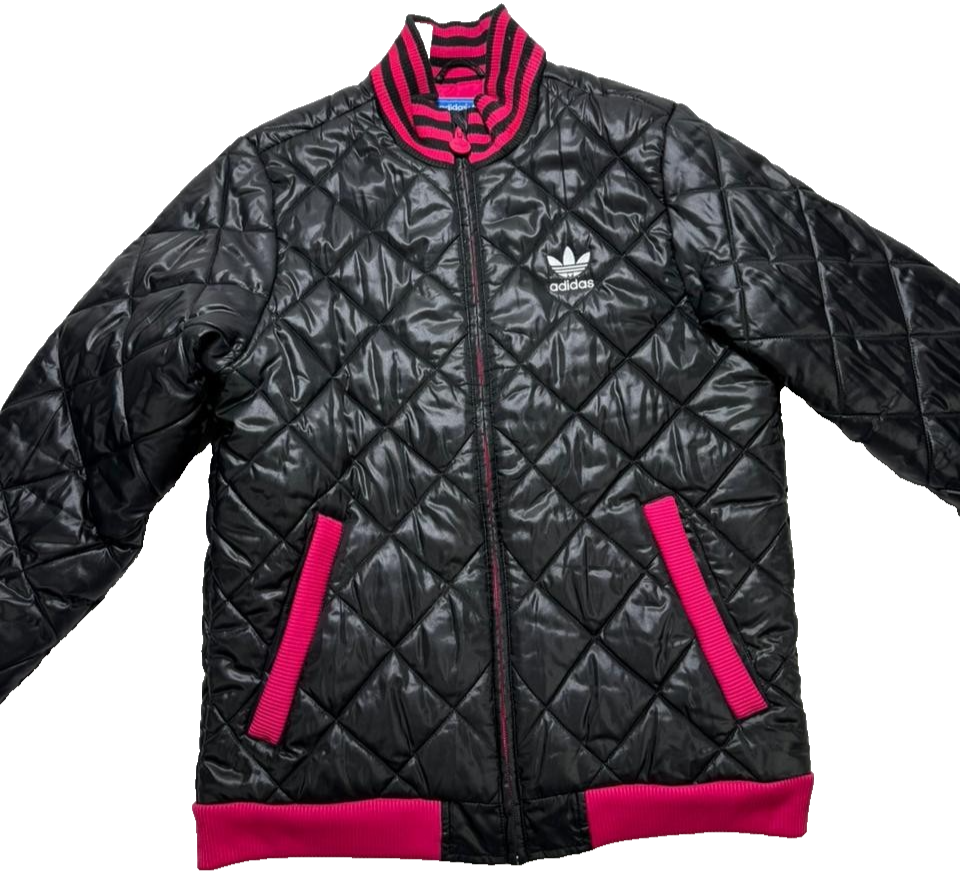 Adidas Puffer Jacket For Girls, Black & Pink
