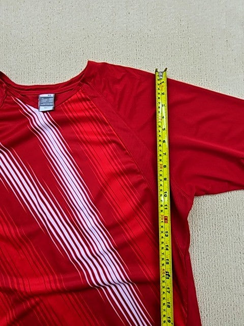 Nike Men's Red Total 90 Soccer Jersey XL Striped Short Sleeve